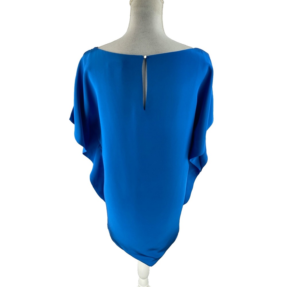 Ralph Lauren Womens 8‎ Silk Black Label Slit Sleeve Boatneck Blouse Batwing - Picture 9 of 11
